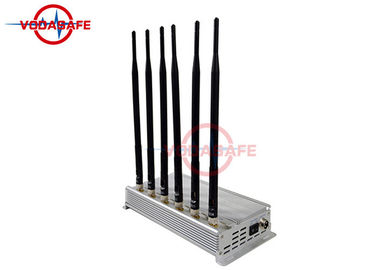 6 Antennas Mobile Phone Signal Jammer 12 Watt Total Output 1 - 3W Each Band